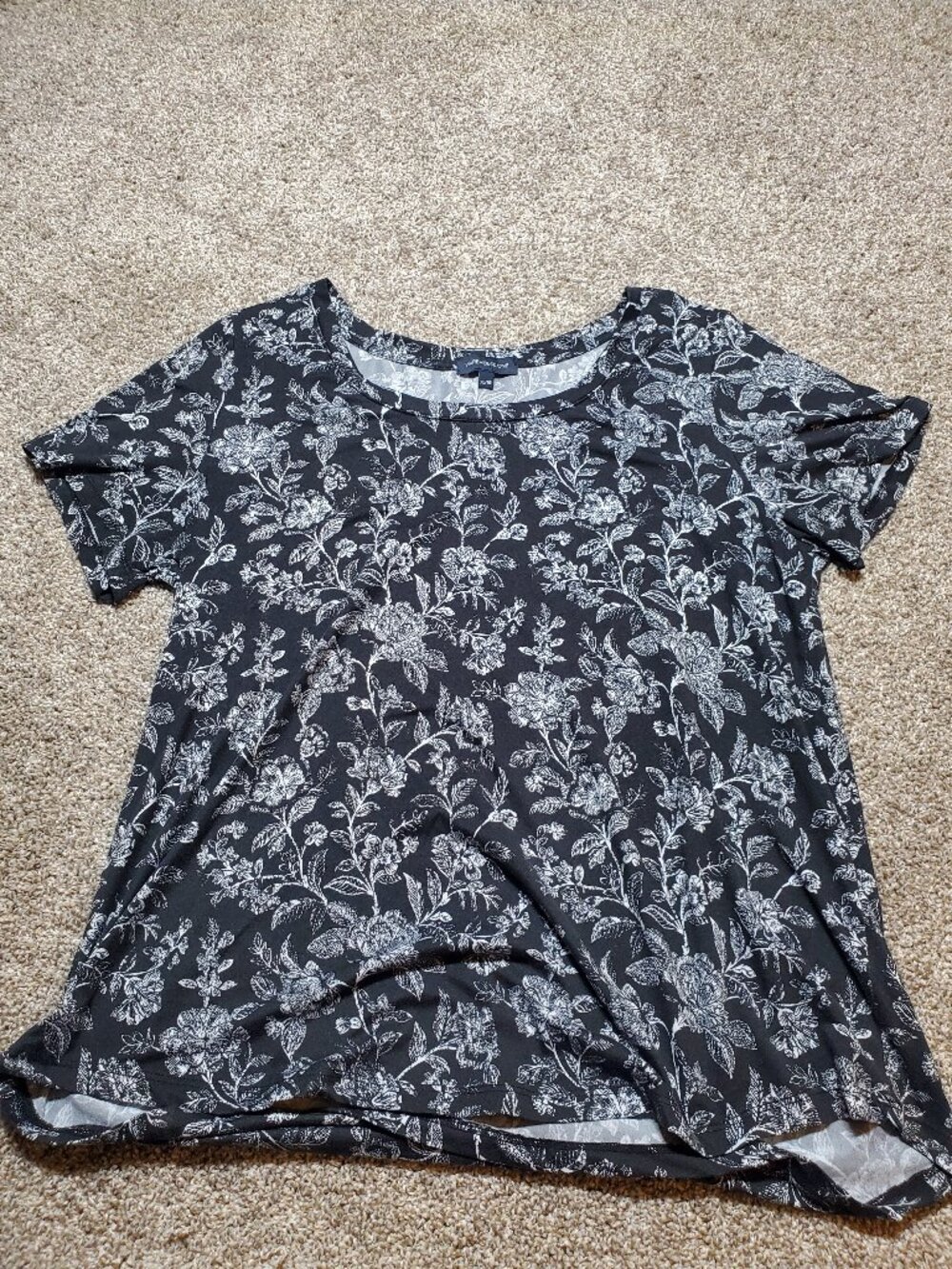 Warehouse One Floral Blouse XL Extra Large Size